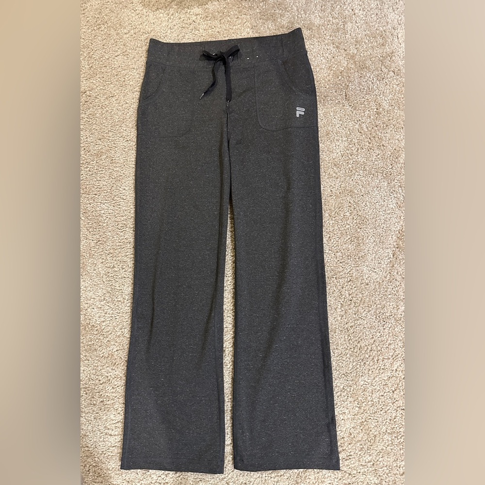 Fila Women’s Charcoal Wide Leg Joggers Yoga Pants